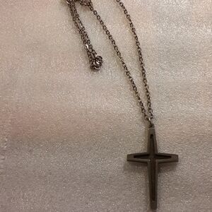 Stamped Cross Necklace